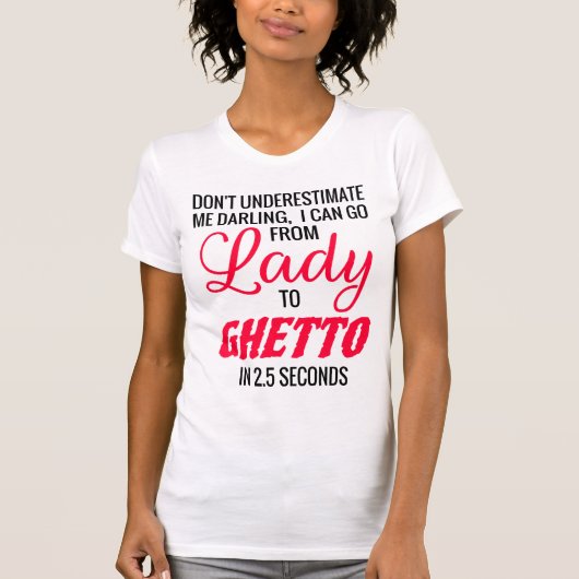 Lady aan Ghetto-Tanktop T-shirt (Voorkant)