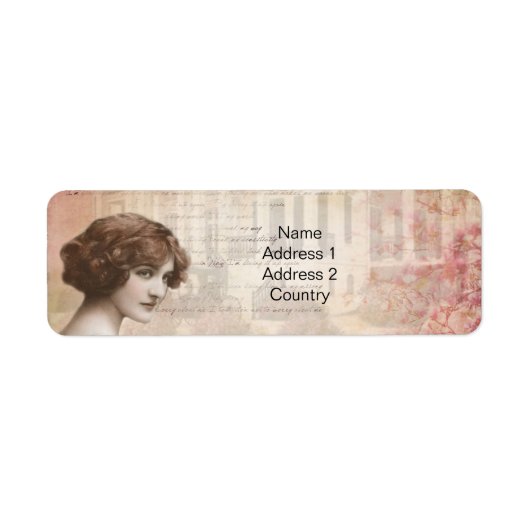 -Lady-adreslabel Etiket (Voorkant)