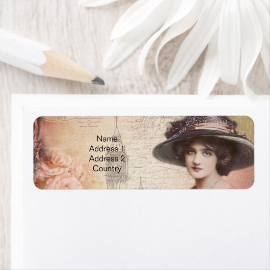 -Lady-adreslabel Etiket (Insitu)