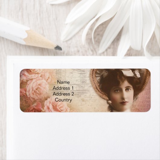 -Lady-adreslabel Etiket (Insitu)