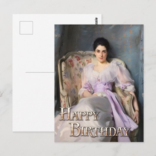 Lady Agnew van Lochnaw 1864 Gelukkige Verjaardag Briefkaart (Voorkant / Achterkant)