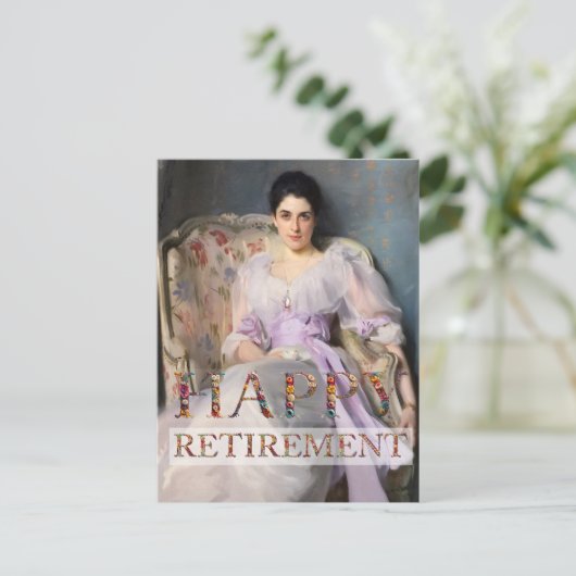Lady Agnew van Lochnaw Happy Retirement Briefkaart (Staand voorkant)