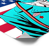 Lady America. Amerikaanse vlagdame Poster (Hoek)