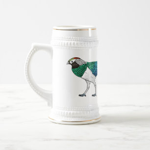 Lady Amherst's fazant vogel cartoon illustratie Bierpul