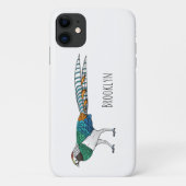 Lady Amherst's fazant vogel cartoon illustratie Case-Mate iPhone Case (Achterkant)