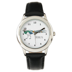 Lady Amhersts fazant vogel cartoon illustratie Horloge