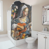 Lady and Guitar Douchegordijn (In situ)