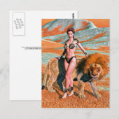 Lady and Lion Briefkaart (Voorkant / Achterkant)