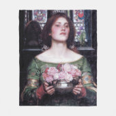 Lady and Roses, John William Waterhouse Fleece Deken (Voorkant)