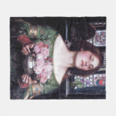 Lady and Roses, John William Waterhouse Fleece Deken (Voorkant (Horizontaal))