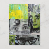 Lady and the Doctors Mixed Media Collage Briefkaart (Voorkant)