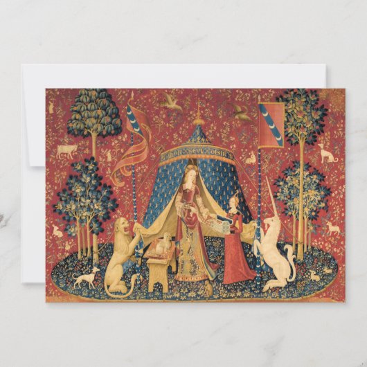 Lady and The Unicorn by Old Master Bedankkaart (Voorkant)