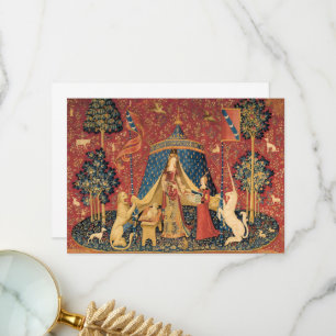 Lady and The Unicorn by Old Master Bedankkaart