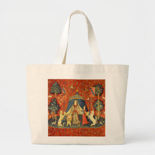 Lady and The Unicorn Middeleeuwse Wandtapijt: Fran Grote Tote Bag