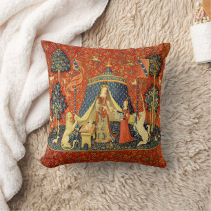 Lady and The Unicorn Middeleeuwse Wandtapijt: Fran Kussen