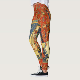 Lady and The Unicorn Middeleeuwse Wandtapijt: Fran Leggings