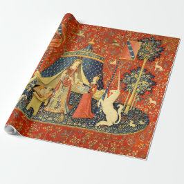 Lady and The Unicorn Middeleeuwse Wandtapijtkunst: Cadeaupapier