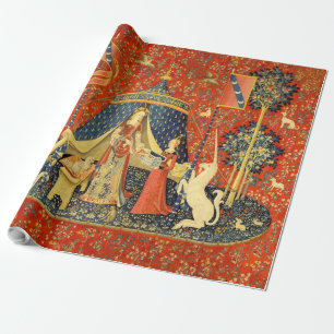 Lady and The Unicorn Middeleeuwse Wandtapijtkunst: Cadeaupapier