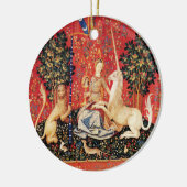 LADY AND UNICORN Lion, Fantasy Flowers, Animals Keramisch Ornament (Links)