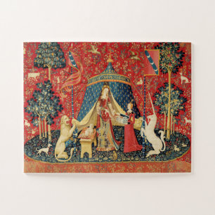 LADY AND UNICORN Lion, Fantasy Flowers, Animals Legpuzzel