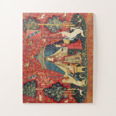 LADY AND UNICORN Lion, Fantasy Flowers, Animals Legpuzzel (Verticaal)