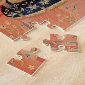 LADY AND UNICORN Lion, Fantasy Flowers, Animals Legpuzzel (Zijkant)