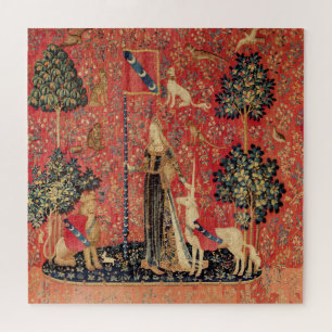 LADY AND UNICORN Lion, Fantasy Flowers, Animals Legpuzzel