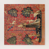 LADY AND UNICORN Lion, Fantasy Flowers, Animals Legpuzzel (Verticaal)