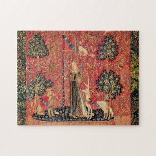 LADY AND UNICORN Lion, Fantasy Flowers, Animals Legpuzzel