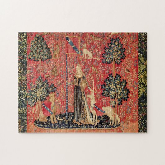 LADY AND UNICORN Lion, Fantasy Flowers, Animals Legpuzzel (Horizontaal)