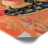 LADY AND UNICORN Lion, Fantasy Flowers, Animals Poster (Hoek)