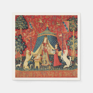 LADY AND UNICORN Lion, Fantasy Flowers, Animals Servet