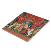 LADY AND UNICORN Lion, Fantasy Flowers, Animals Tegeltje (Zijkant)