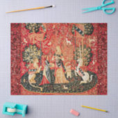 LADY AND UNICORN Lion, Fantasy Flowers, Animals Tissuepapier (Craft)