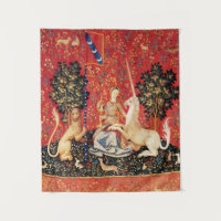 LADY AND UNICORN Lion, Fantasy Flowers, Animals