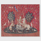 Lady and Unicorn Medieval Tapestry Sight Cadeaupapier (Vlak)