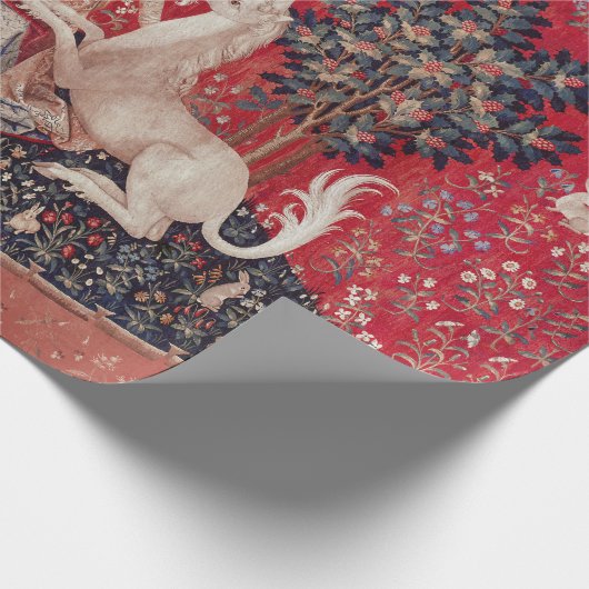 Lady and Unicorn Medieval Tapestry Sight Cadeaupapier (Hoek)