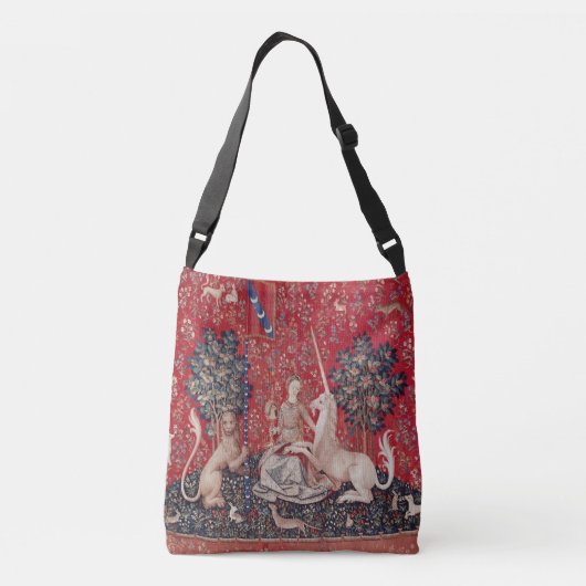 Lady and Unicorn Medieval Tapestry Sight Crossbody Tas (Achterkant)