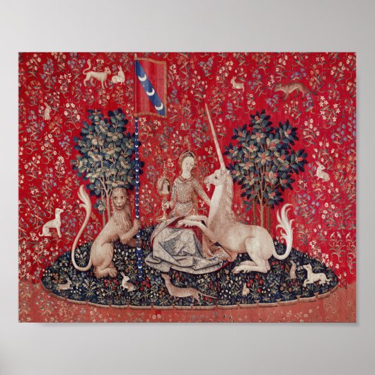 Lady and Unicorn Medieval Tapestry Sight Poster (Voorkant)