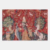 Lady and Unicorn Medieval Tapestry Smell Inpakpapier Vel (Voorkant 2)