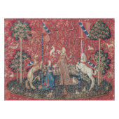 Lady and Unicorn Medieval Tapestry Taste Tafelkleed (Voorkant (Horizontaal))