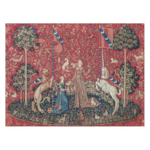 Lady and Unicorn Medieval Tapestry Taste Tafelkleed