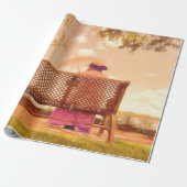 Lady  Antiek Oud Paarse Roze Pastel Cadeaupapier (Uitgerold)