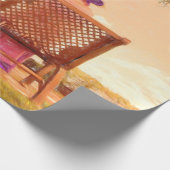 Lady  Antiek Oud Paarse Roze Pastel Cadeaupapier (Hoek)