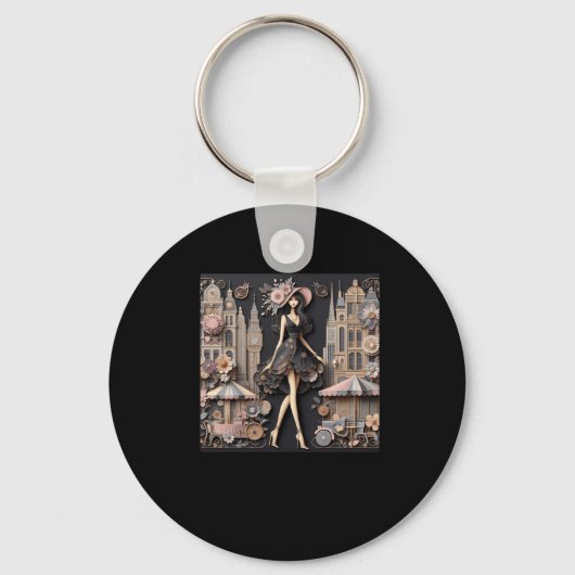 Lady Art # 2 Sticker Sleutelhanger (Voorkant)