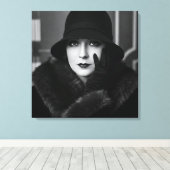 Lady Art Deco, by Natasha Us   Canvas Afdruk (Insitu (Houten vloer))