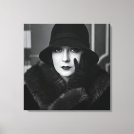 Lady Art Deco, door Natasha Us Canvas Afdruk