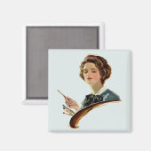 Lady Artist Magneet (Voorkant / Achterkant)