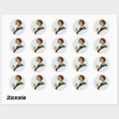 Lady Artist Ronde Sticker (Vel)