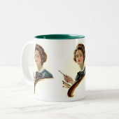 Lady Artist Tweekleurige Koffiemok (Voorkant links)